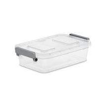 Modular Small Storage Bin, 2.7 Quart Latching Clear Plastic Storage Cont... - $14.42