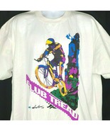 Vtg Club Tread Mountain Biking T-Shirt 2XL Mens Dewitt Pop Art 1993 USA ... - £27.86 GBP