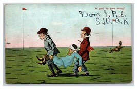 Golf Comic Carrying Passed Out Man Good Tip Gone Wrong DB Postcard S2 - £4.74 GBP