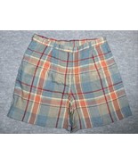 Lauren Ralph Lauren 100% Linen Plaid Shorts Women’s 16 Preppy Summer - $20.80