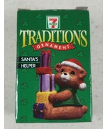 7 Eleven Citgo 1997 Traditions Christmas Ornament  SANTA&#39;S HELPER Teddy ... - £8.07 GBP