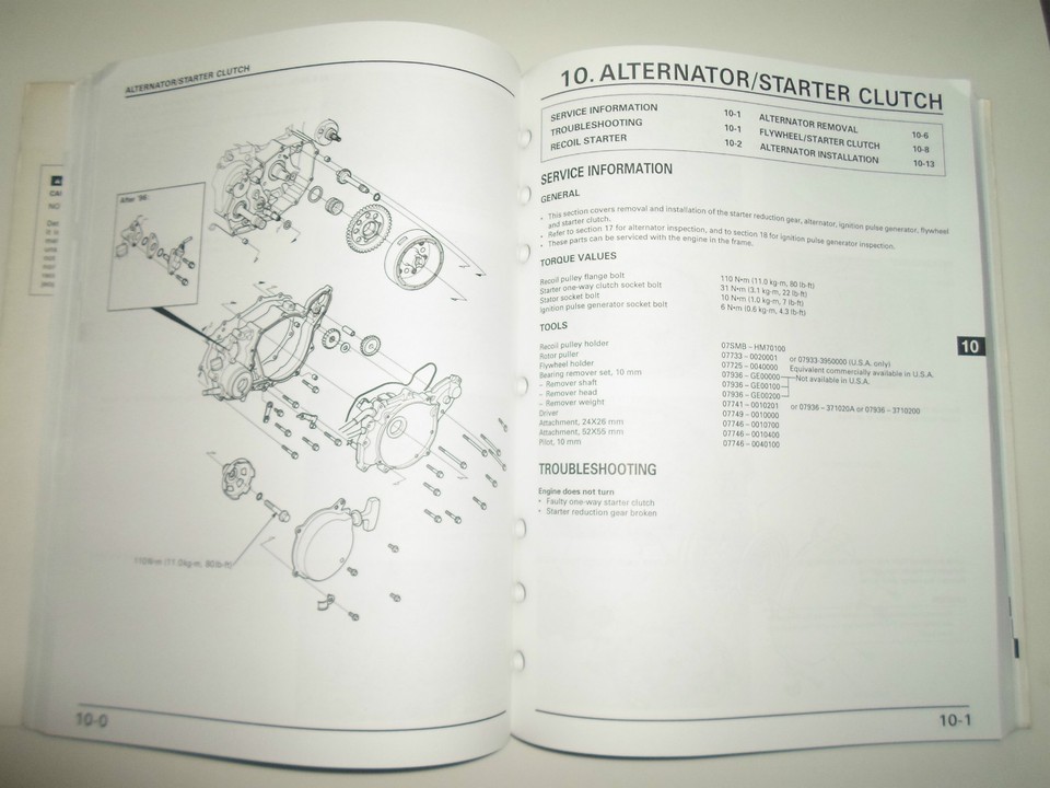 2002 2003 Honda TRX400FW FOURTRAX FOREMAN 400 Service Repair Manual BRAND NEW Item image 5