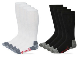 Wrangler Riggs Workwear Mens Tall 80% Cotton Cushion Over the Calf Boot Socks 4P - £14.84 GBP