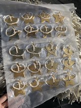 Lot of 20 Wholesale Christian Dior Metal Star Gold-Thick Pendant Key Chain Charm - £158.27 GBP