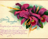Easter Thoughts Poem Purple Orchids UNP Unused DB Postcard E3 - $9.76