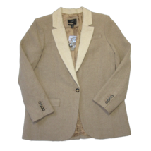 NWT J.Crew Alfie Blazer in Heather Walnut Contrast Collar Italian Cotton-Wool 12 - £116.96 GBP