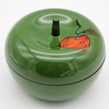 Lacquer Green Apple Lidded Tea Caddy Candy Dish Wales Japanese Trinket B... - £19.81 GBP