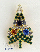 Signed Eisenberg Ice Small Candle Tree Christmas Pin (#J999) - £40.18 GBP