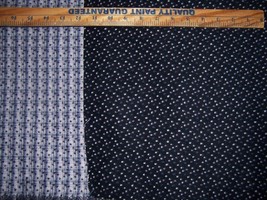 4yds Couture Designer Reversible Coat Fabric Black Offwhte Lavender Dots Plaid - £76.54 GBP