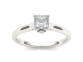 Authenticity Guarantee 
14K White Gold 3/4ct Classic Princess-Cut Diamond Eng... - £1,256.95 GBP