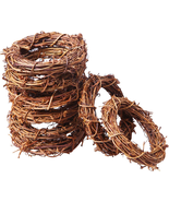 16 Pieces 4 Inch Grapevine Wreaths Vine Branch Wreath Christmas Rattan W... - $399.10 MXN