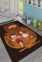 LaModaHome Area Rug Non-Slip - Brown Gratel Hansel Soft Machine Washable Bedroom - £25.53 GBP+