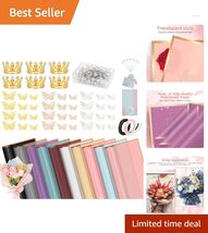 Deluxe 209 Pcs Flower Wrapping Supplies with Butterflies &amp; Ribbons - 10 ... - $47.47