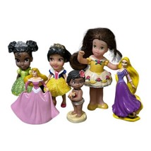 Disney Princess Figure Cake Topper Aurora Belle Snow White Tiana Moana Rapunzel - £12.68 GBP