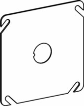 Orbit 4BCK Electric Box Cover, Flat 1/2&quot; Knockout Steel - 4&quot; Square - $0.74 CAD