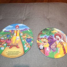 NEW Vintage 1989 & 91 McDonalds plates 9 1/2" & 8" French Fry Garden - $13.66