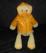 15" Scentsy Buddy 2012 Wellington Yellow Duck W/ Coat Stuffed Animal Plush Toy - $37.05