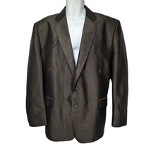 vintage silverado USA brown western cowboy rodeo union made blazer mens - £99.76 GBP