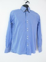 The Spitalfields Shirt Co 1922 Men’s Blue Stripe Long Sleeve Shirt Size M - £7.91 GBP