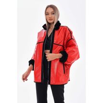 Vinci The Rebel Reversible Shearling Red Leather Women Jacket image 2