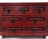 Vintage Dresser Top Wooden Chest of Drawers Salesman Sample with Tassel ... - $127.71