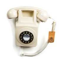 GPO 746 Push Button Retro Telephone with Authentic Bell Ring and Wall Mo... - $135.28 CAD