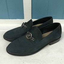Vtg Valerie Stevens cornflower dusty blue loafers with medallion women’s... - $33.66