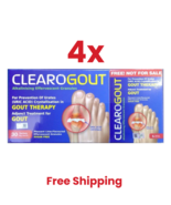 4X Clearogout - Uric Acid Crystals Formula 4g 35&#39;s Relief for Gout Therapy - $102.56