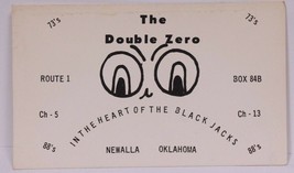Vintage CB Ham radio Amateur Card Double 0 Newalla Oklahoma Heart Of Bla... - £5.53 GBP