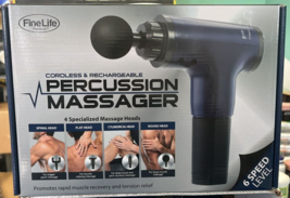 Muscle Massager Gun Deep Percussion Massage Vibrating Tissue 4 Heads 6 speeds - £15.83 GBP