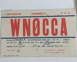 Vintage CB Ham Radio Card WN0CCA Rochester Minnesota - £5.53 GBP