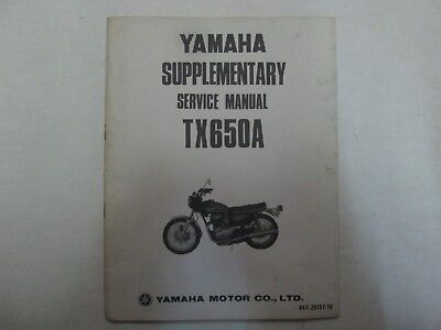 Yamaha TX650A Supplementary Service Manual 447-28197-10 Factory OEM - $14.50