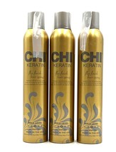 Chi Keratin Flex Finish Hair Spray Flexible Hold 10 oz-3 Pack - £62.28 GBP