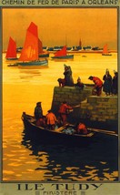 6055.Ile-Tudy Piristere sailboats Poster.French travel room interior design art - £12.73 GBP+
