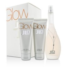 J. Lo Glow 3Pc Coffret EDT Spray 100 ml 3.4 oz + Body Lotion 75ml 2.5oz + Shower - £70.33 GBP