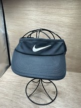 Nike Dri Fit Featherlight Black Visor Golf Tennis Walking Adjustable - $14.85