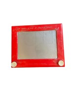 Etch A Sketch Vintage Screen 1980 Drawing Board Classic Toy Red &amp; Gray A... - £20.11 GBP