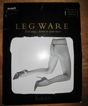 FREDERICK&#39;S of HOLLYWOOD Leg Ware Diagonal Net Pantyhose Sz Small - $11.99