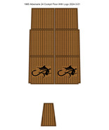 1985 Albemarle 24 Cockpit Pad Boat EVA Foam Faux Teak Flooring Mat SeaDe... - $1,366.33 CAD