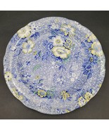 Spode Blue Chintz Dinner Plate White Blue &amp; Yellow Flowers 10.5&quot; Discont... - $47.35 CAD