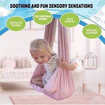 EFITOME Sensory Swing for Kids with Reversible Colors - Pink And Cream - £35.60 GBP