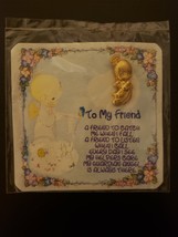 NEW Precious Moments Collection Miniature 1&quot; To My Friend Lapel Pin 151432 Gold - £15.11 GBP