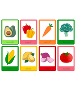 Educational cards for vegetables and their definitions in pastel colors,... - $5.00