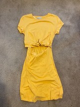 Urban Outfitters Yin Yang Dress Babydoll Medium Yellow - £13.17 GBP