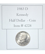 1983 D, Kennedy Half Dollar, # 4228, half dollar coin, vintage coins, ra... - £22.62 GBP