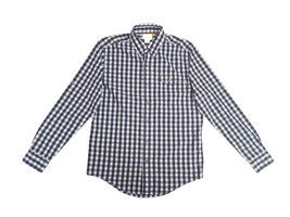 TIMBERLAND Mens Shirt Plaid Collared Navy/White Size S TB06A1M6H - £36.00 GBP
