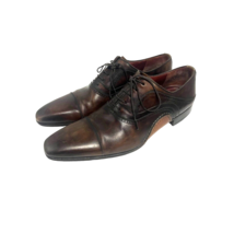 Magnanni Vintage Mens Brown Leather Oxford Cap Toe Brogue Lace Up Shoes US 9.5M - £100.98 GBP