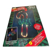 MR. CHRISTMAS LIGHT SCULPTURE Candy Cane With Bow 15&quot; x 24&quot;   WORKS - $744.37 MXN