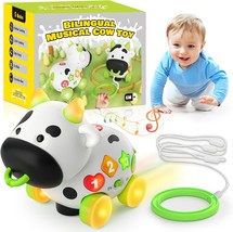 Bilingual Musical Cow Toys For Baby 6-9-12-18 Months, Educational Toddler Toys - £33.59 GBP