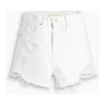 Levi’s White High Waisted Denim MOM Shorts - Waist Size 33 NWT - £15.47 GBP